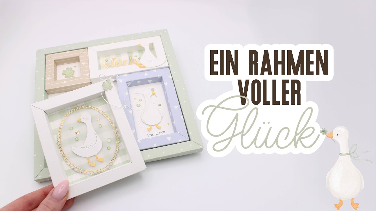 💕 ☕️ WATCH ME CRAFT | Setzkasten mit Gänse-Glück 🪿🍀 | Shadow Box Punch Board
