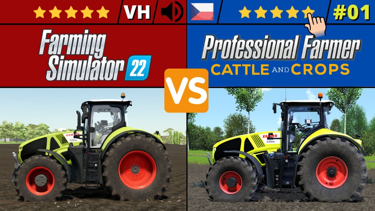 Farming Simulator 22 VS Professional Farmer: Cattle and Crops #01 Porovnání her FS22 VS CaC |CZ|