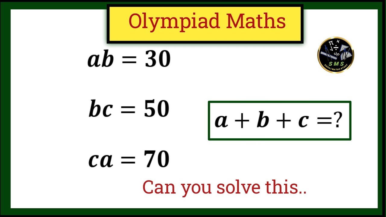 A nice algebra problem solving||Can you solve this problem||Find a+b+c=?||