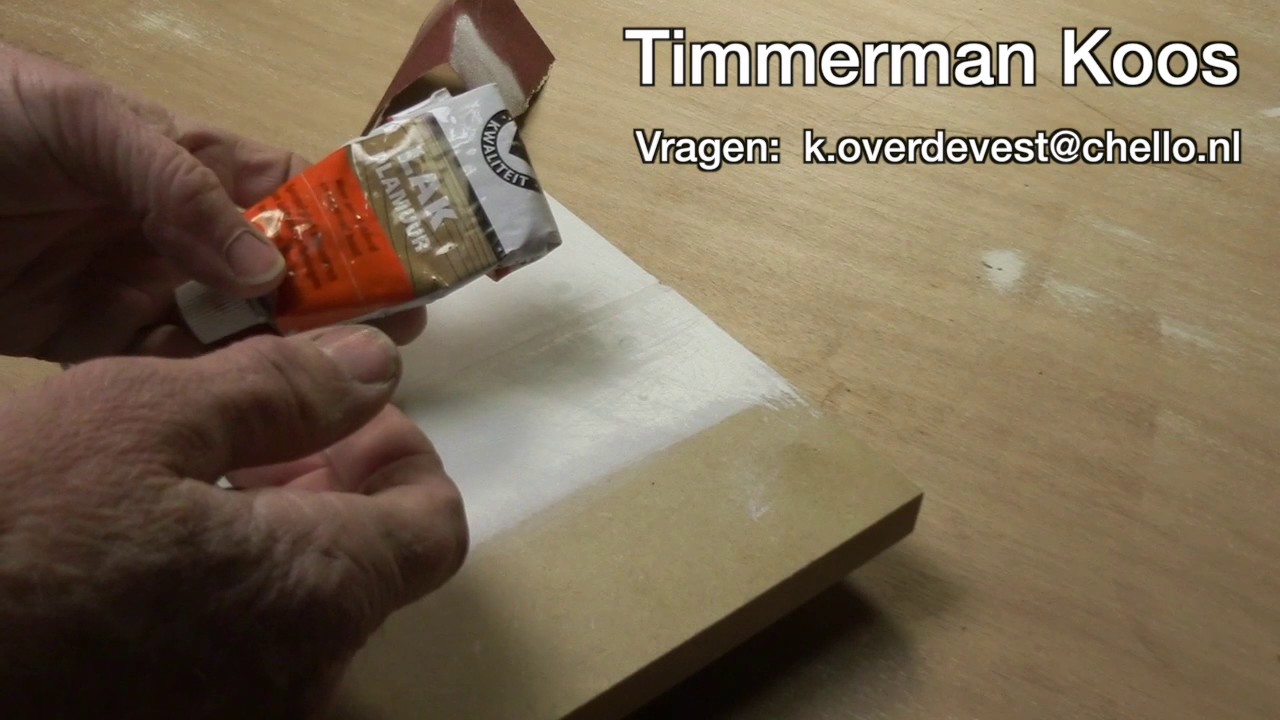 Timmertip 686 Naden in MDF met High Tack dichten.