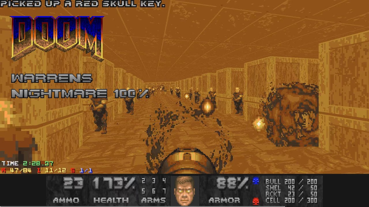 [PC] Doom - E3M9: Warrens -- Nightmare 100%