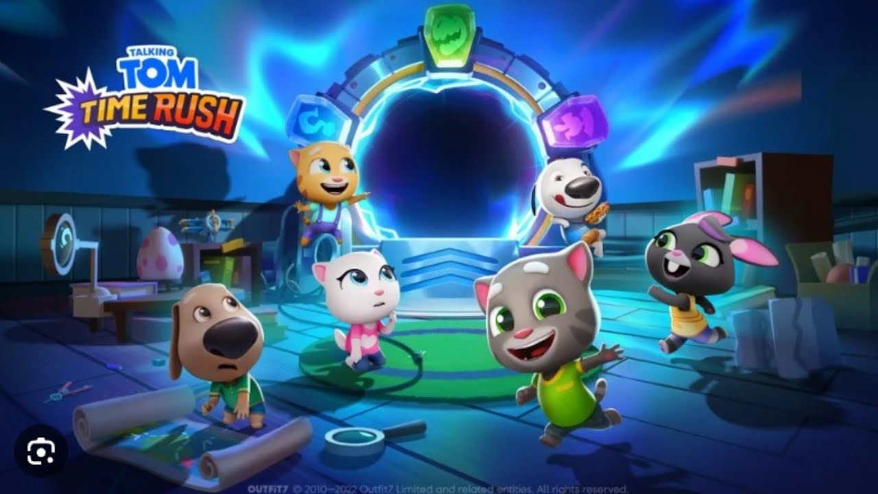 Playing talking tom time rush 