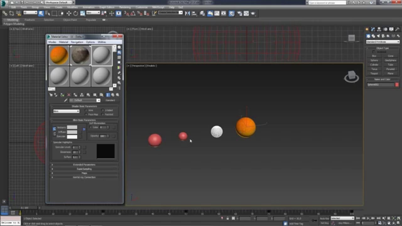 3D Max. Упражнение №25. Анимация в ручном режиме. Система планет.