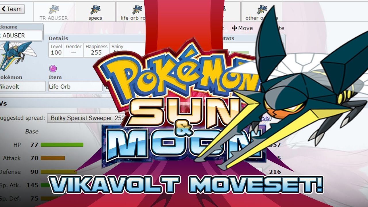 Vikavolt Moveset Guide! How to use Vikavolt! Pokemon Sun and Moon! w/ PokeaimMD!
