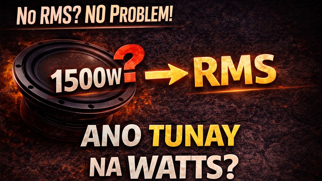 No RMS? No Problem! Paano I-Compute ang Totoong Watts ng Speaker (Iwas Sunog!)