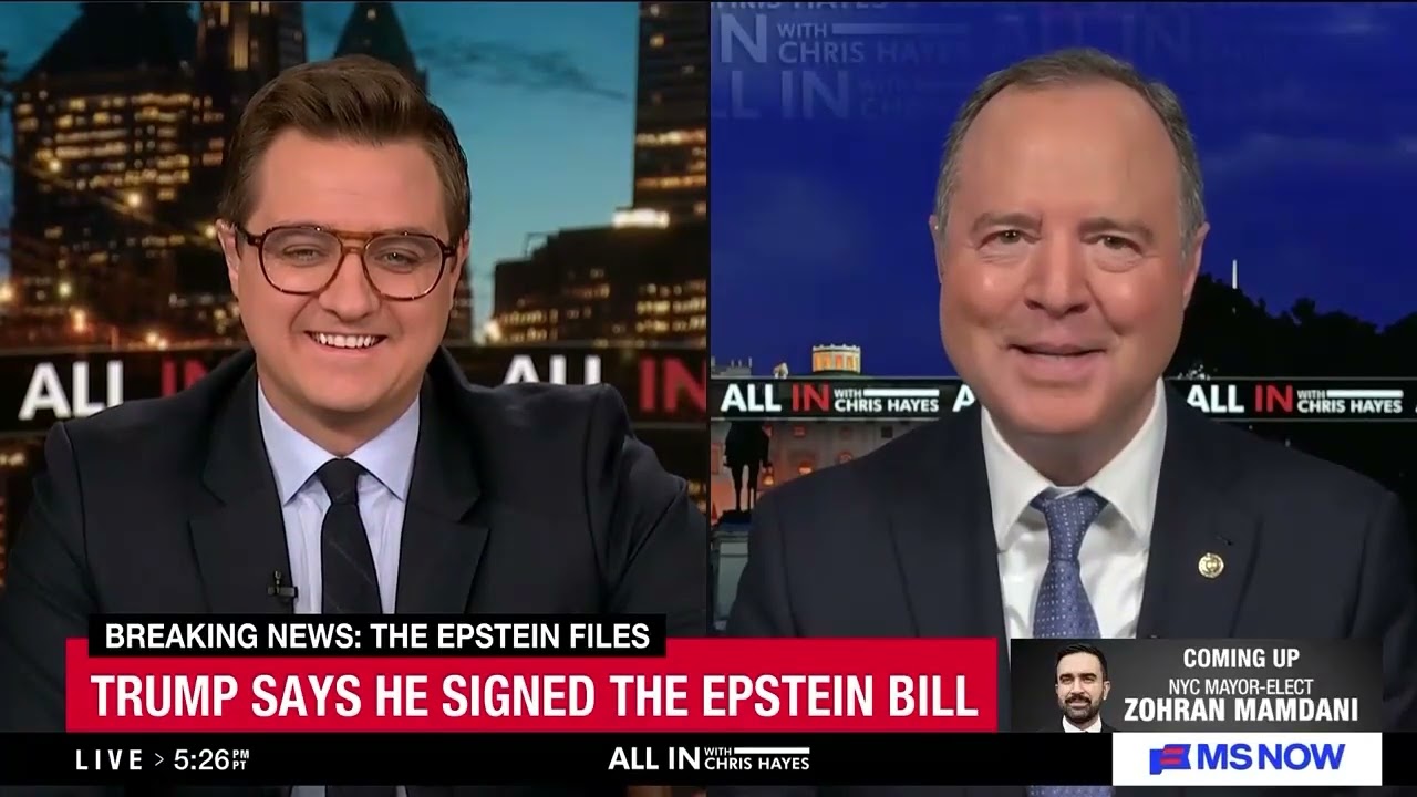 Schiff Warns of DOJ Obstruction as Trump Signs Epstein Files Bill