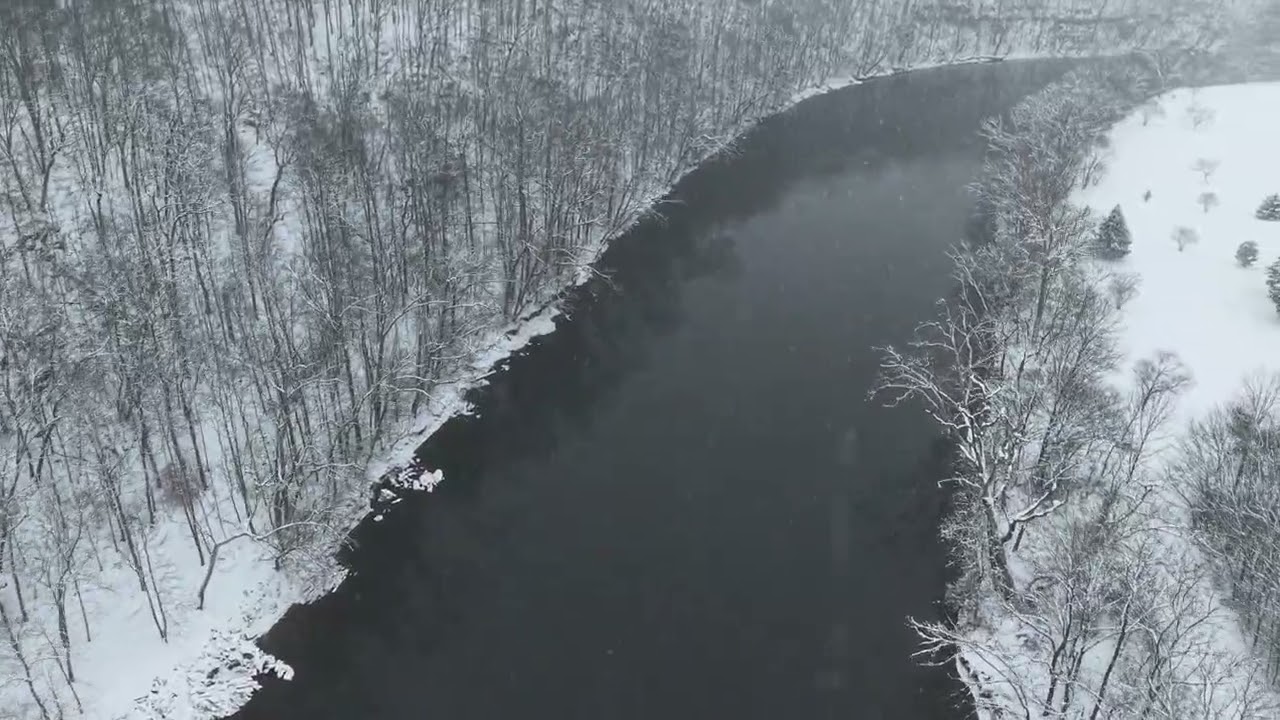 Snow on the Holston River. Granger-New Market TN