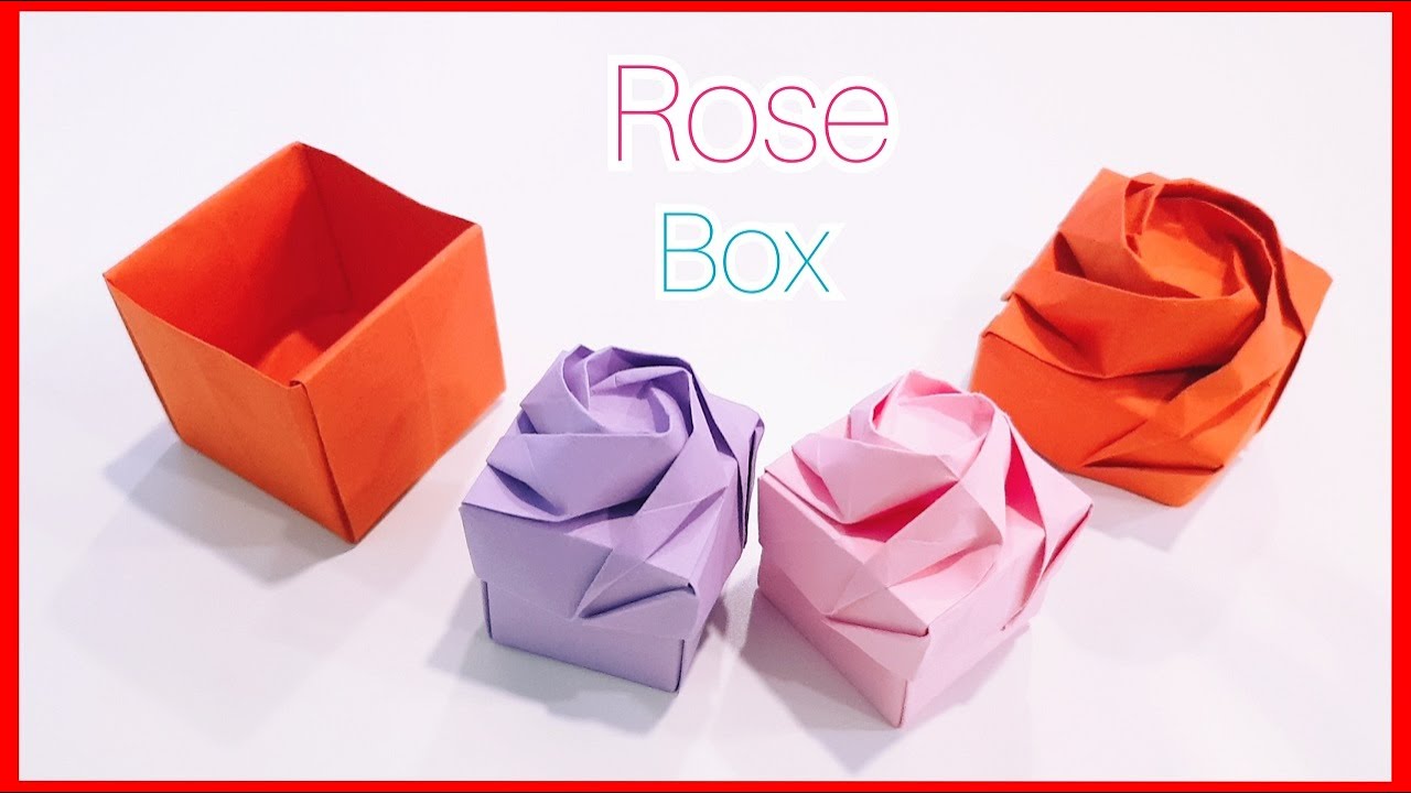 장미 상자종이접기 Rose Box Origami / lalaorigami