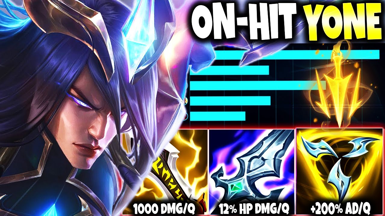 I created the MOST OP YONE ON-HIT BUILD ~ 1000 DMG/Q + 32% LIFESTEAL 🔥 LoL Top Yone s12 Gameplay