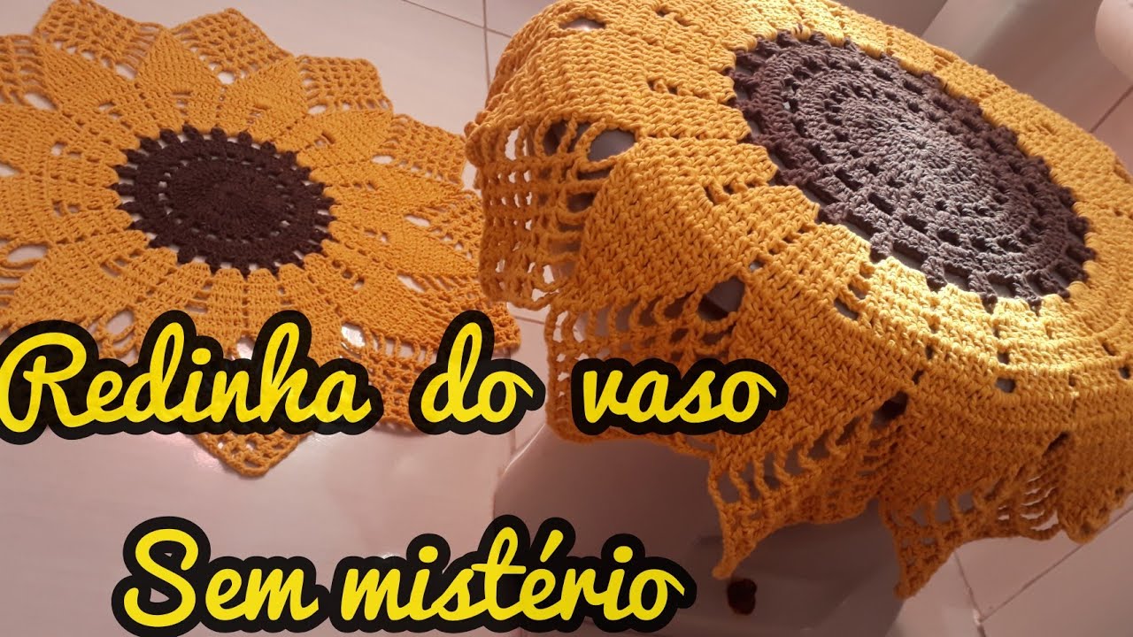 Jogo de banheiro Girassol_ Redinha Sem mistério para iniciantes 🤗  Link na descrição
