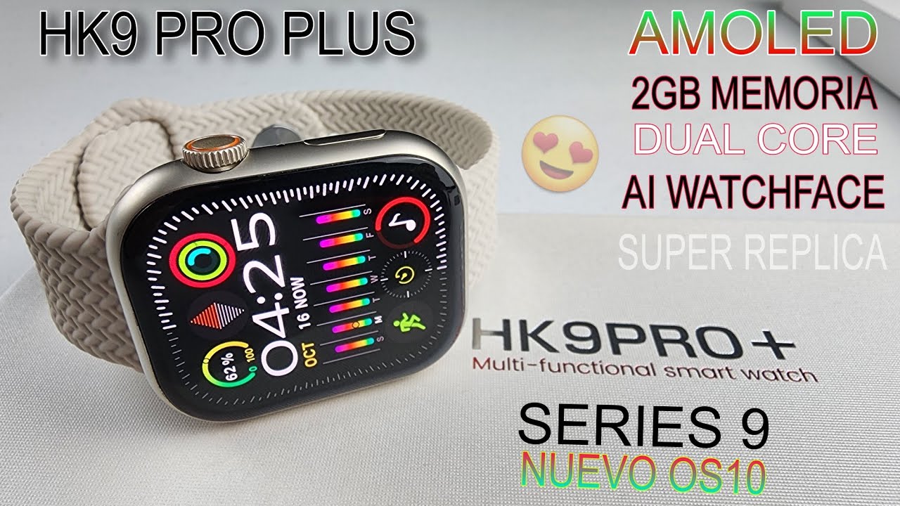 HK9 PRO PLUS AMOLED (unboxing + funciones)