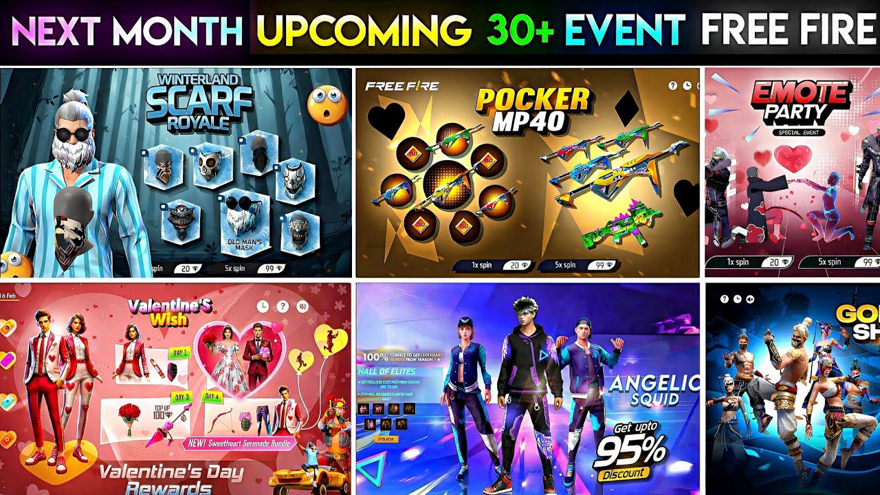 Upcoming Events in Free Fire 🤯🥳| Free Fire New Event | Ff New Event | New Event Ff