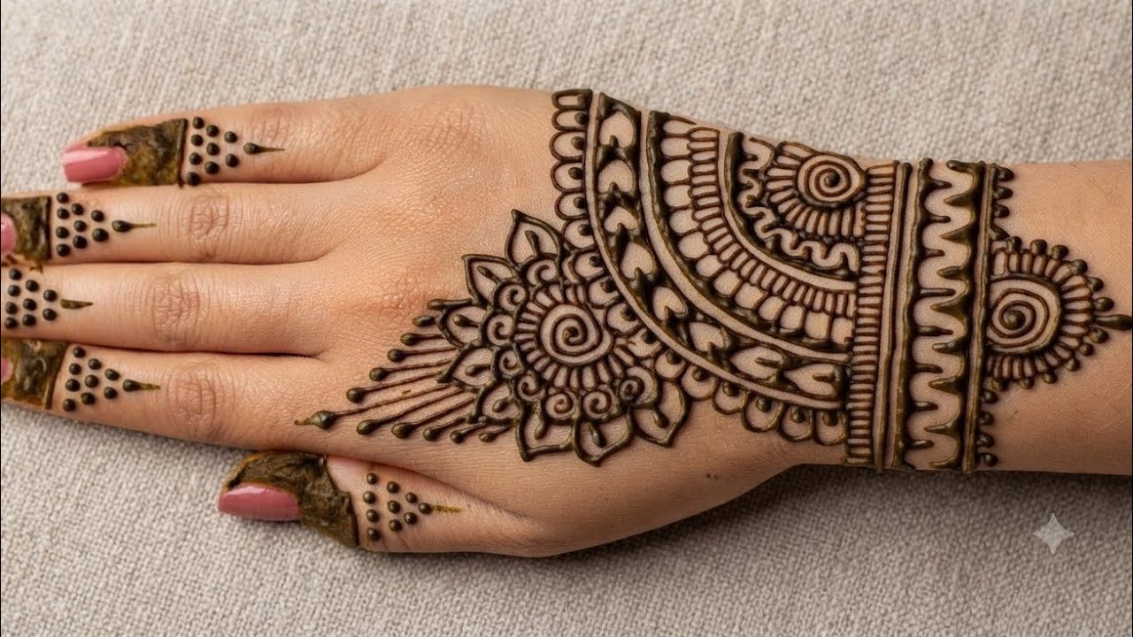Easy beautiful stylish mahendi disign ll mandala mahendi disign ll back hand mehendi 