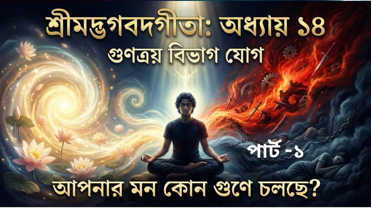 সত্ত্ব, রজঃ ও তমঃ গুণের খেলা | গীতা ১৪তম অধ্যায়: গুণত্রয় বিভাগ যোগ