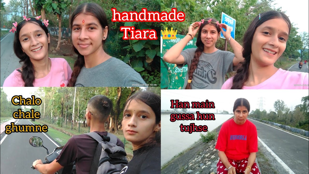 Raste mein चलते-चलते banaya handmed Tiara💖|| Himanshi punetha vlogs 🌷#handmadetiara #dailyvlog