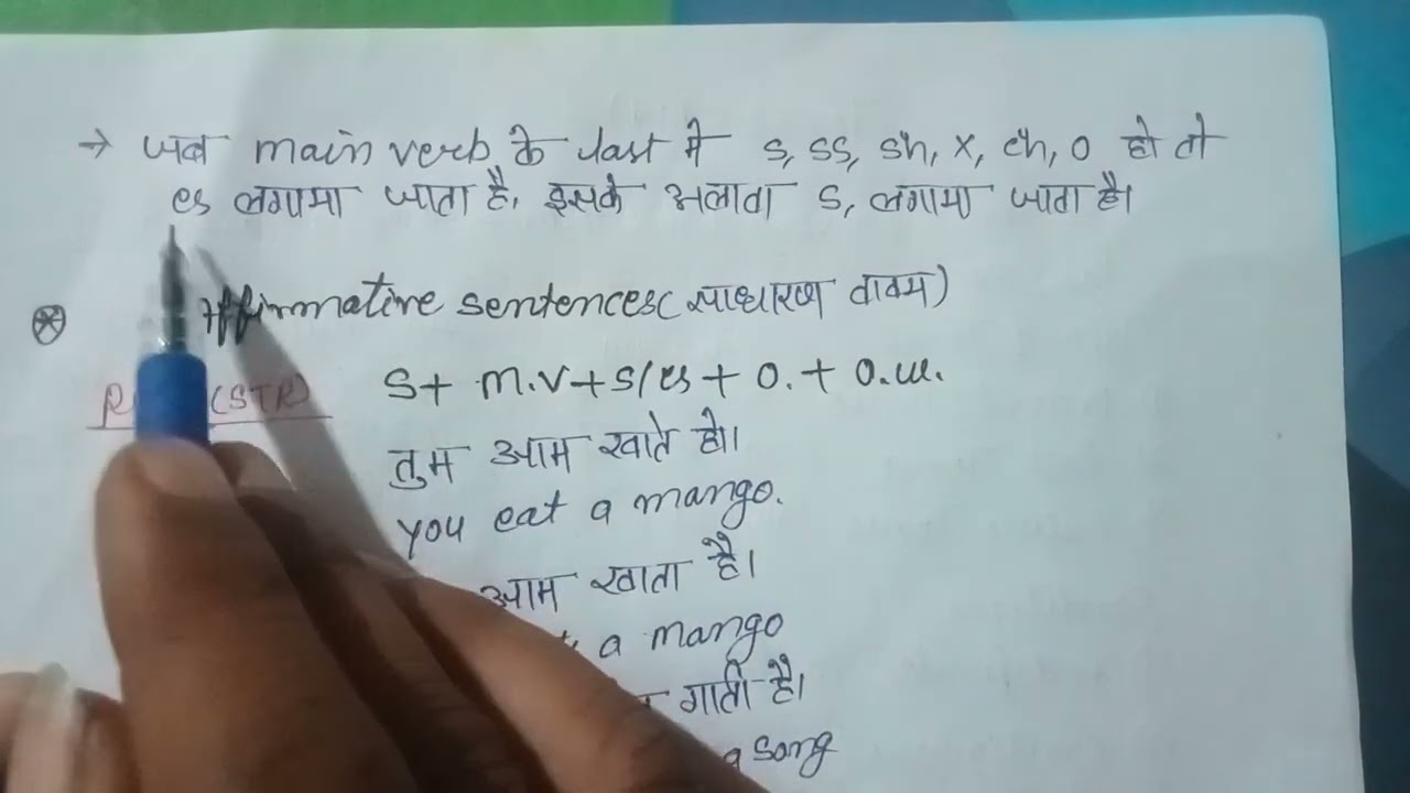 English grammar present indefinite tense 