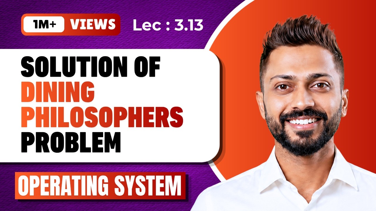 L-3.13: Dining philosophers Problem and Solution using Semaphore in Operating System