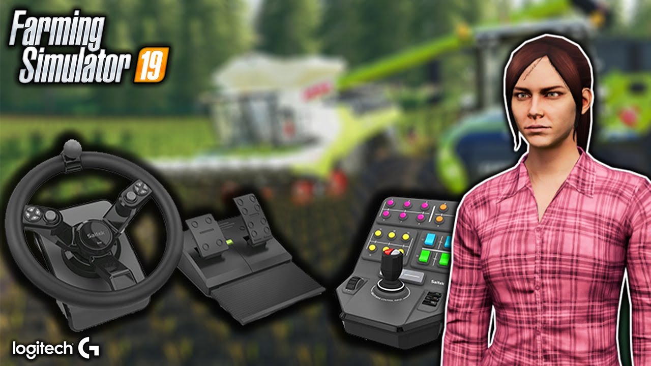 🔥🎮 Игра DoSiaa в первый раз на рулевом колесе Saitek ❗️ Как это проходило ❓ Farming Simulator 19🚜