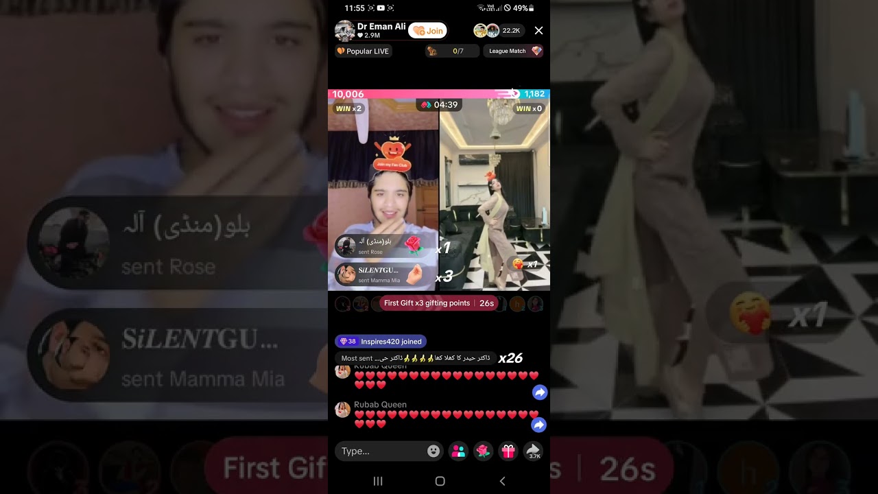 Dr eman vs senorita tiktok live punishment funny  mache 😅😅🤣🤣 ##pat..2