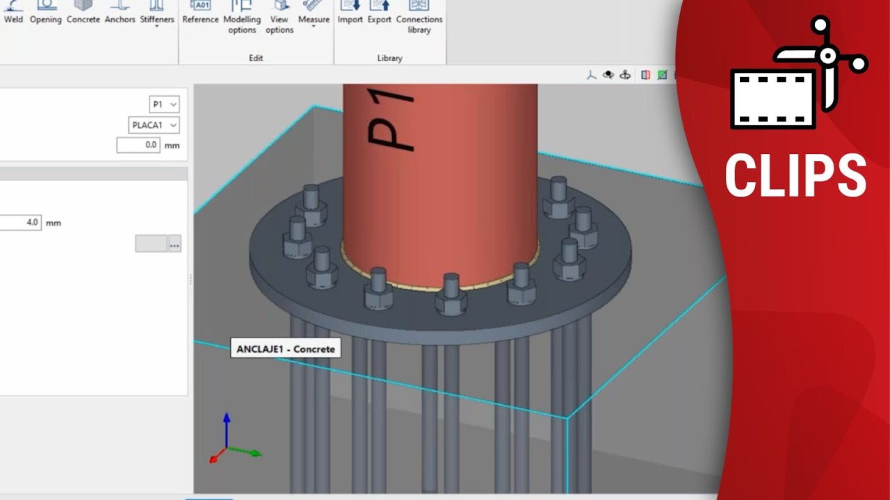StruBIM Steel: Operations for modelling connections with circular hollow sections