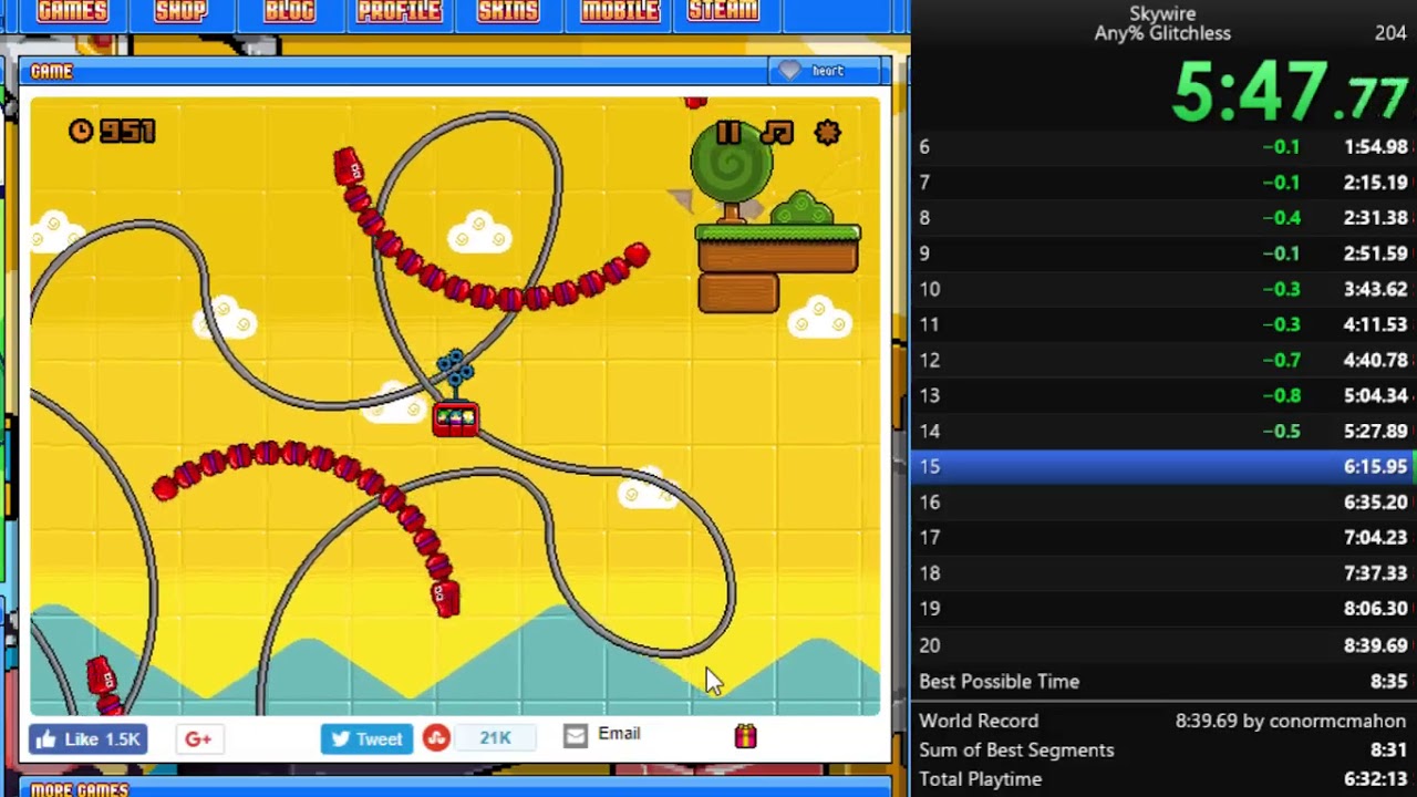 [WR] Skywire Any% Glitchless Speedrun - 8:36.46