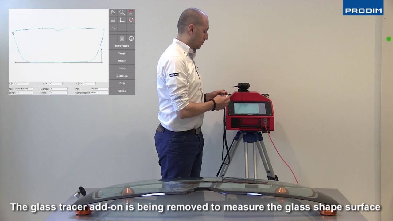Measure 3D shaped glass and unfold it to a 2D production-ready template