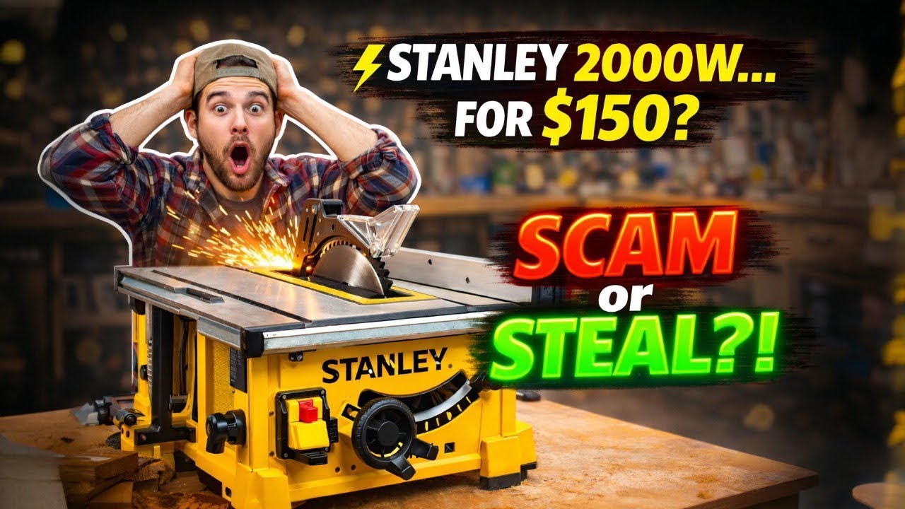 👉 $150 STANLEY SST2001 - 2000W Table Saw – Scam or Steal? Unboxing & Real Wood Cutting Test