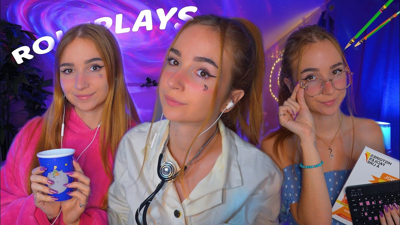 ASMR: Soirée ROLEPLAYS💓 Docteur, interview, prof, meilleure amie... 🩺👩‍⚕️