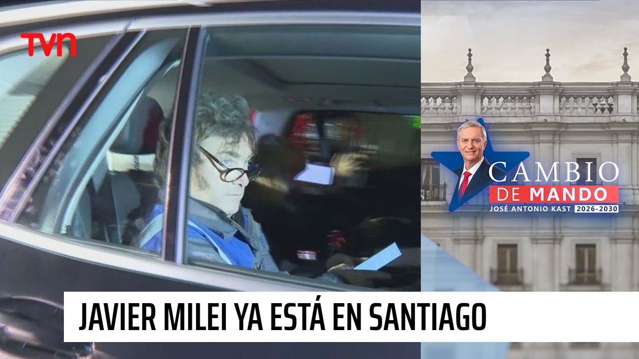 Presidente de Argentina Javier Milei ya est&aacute; en Santiago | 24 Horas TVN Chile