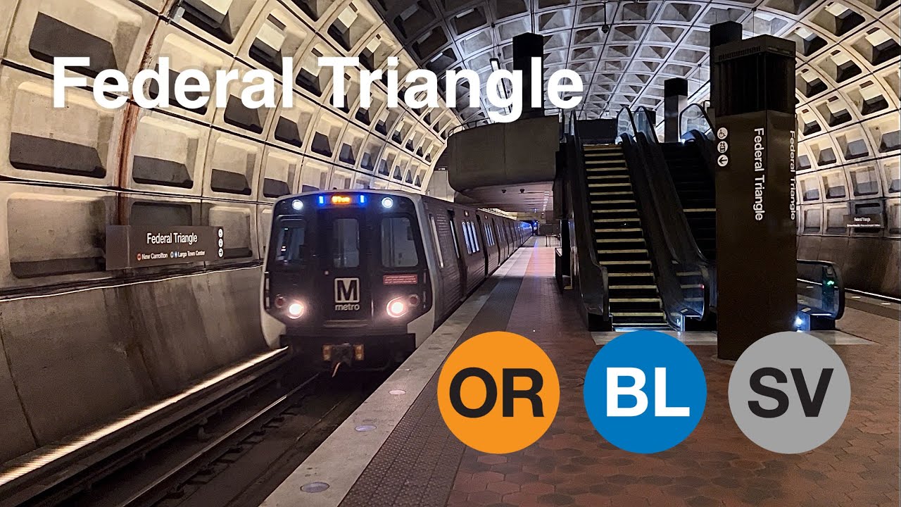 ⁴ᴷ ᴴᴰᴿ Washington Metro — Trains at Federal Triangle