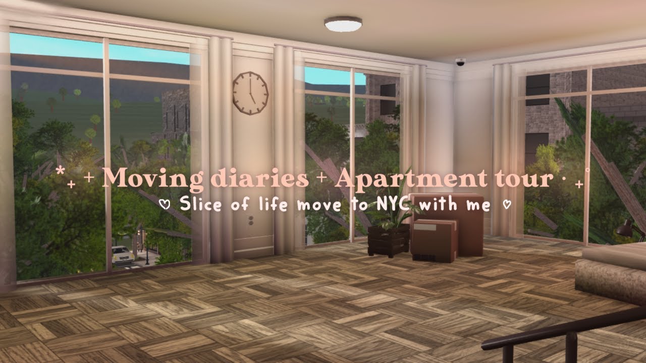 ✦ Move to New York with me📦🍃+ Apartment tour‧ ₊˚ | Bloxburg vlog roleplay.
