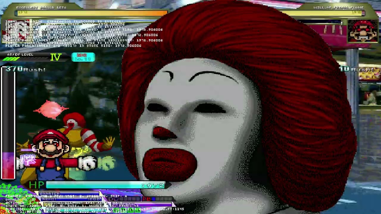 M.U.G.E.N Excellent Donald B5.5 vs Will Of Prison Flame