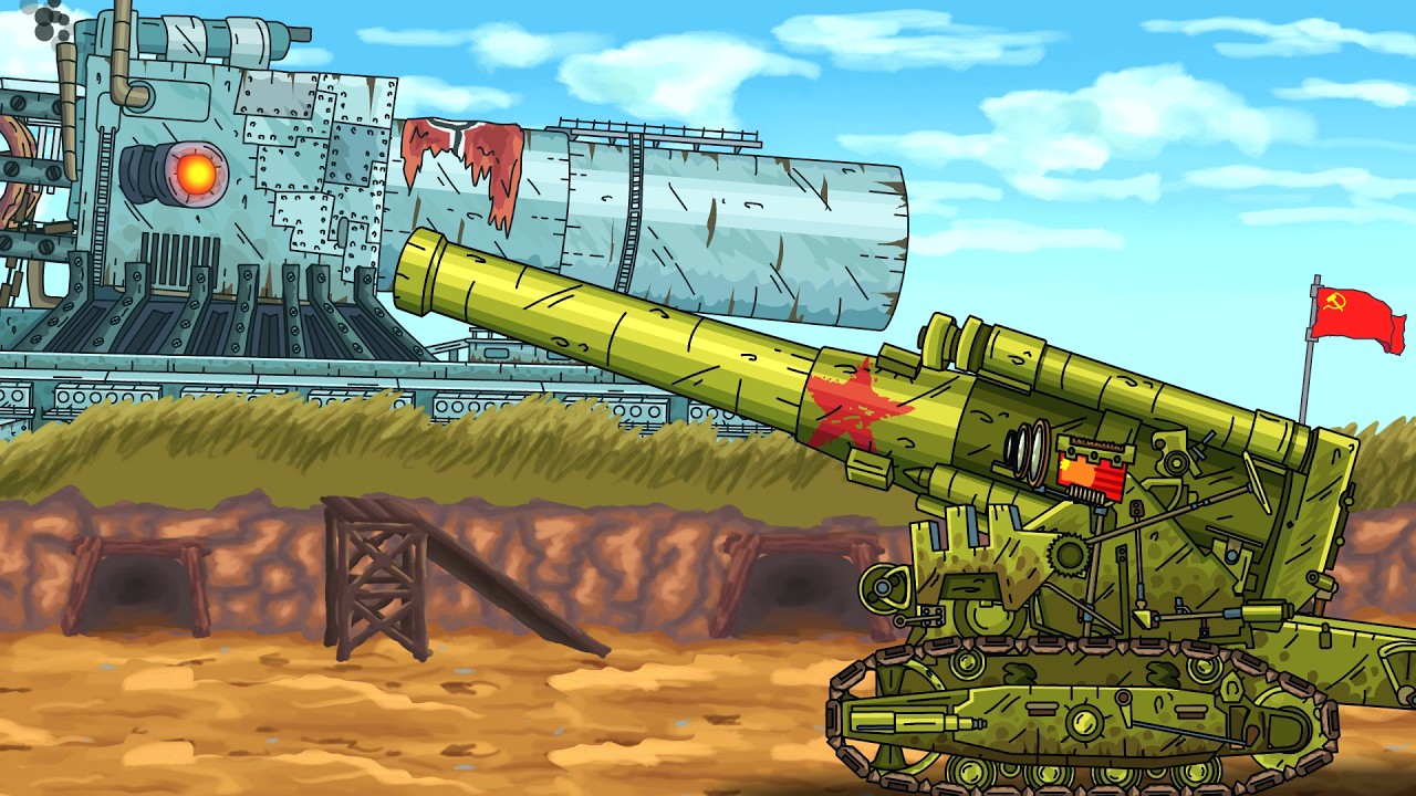 GUSTAV'S SHOT AT THE MORTAR! Leviathan's Unwanted Sidekick - Cartoons about tanks