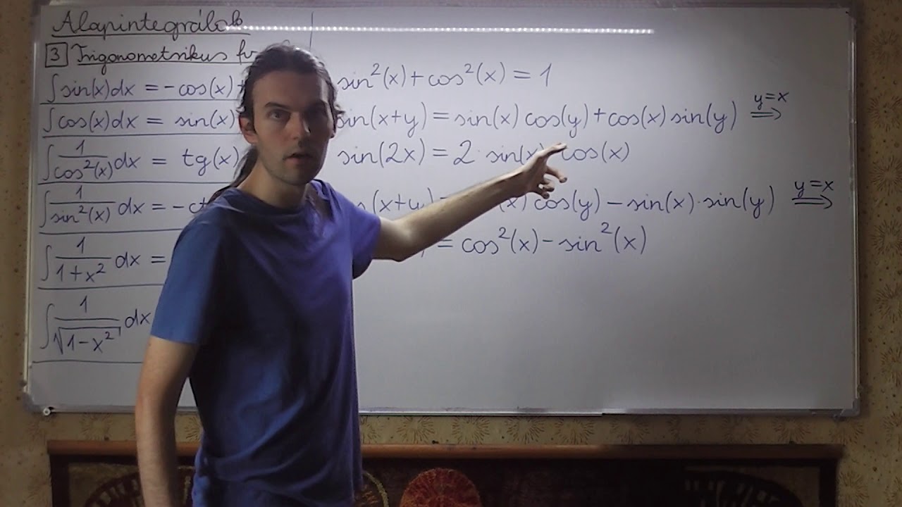 Matematika 1. 08/04. Határozatlan integrál 3. Trigonometrikus függvények