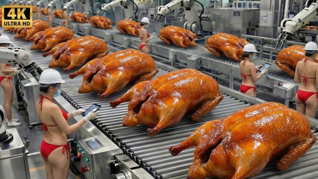 Inside a Peking Duck Factory - From Raw Duck To Delicious Peking Duck (Full Process)