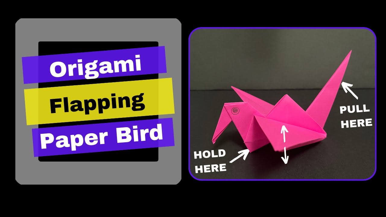 How to Make an Origami Flapping Paper Bird? | Easy Origami Tutorial | Fidget