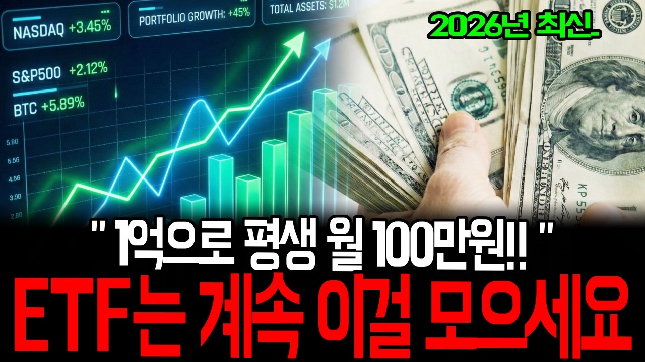 ETF 1억으로 월 100만원 배당 받는 법!!가장 안전한 미국 ETF 포트폴리오 전략 ??(S&P500, 나스닥)