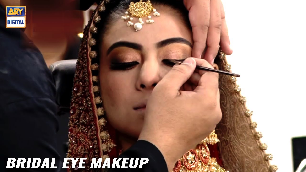 Bridal eye makeup with red dress - Good Morning Pakistan