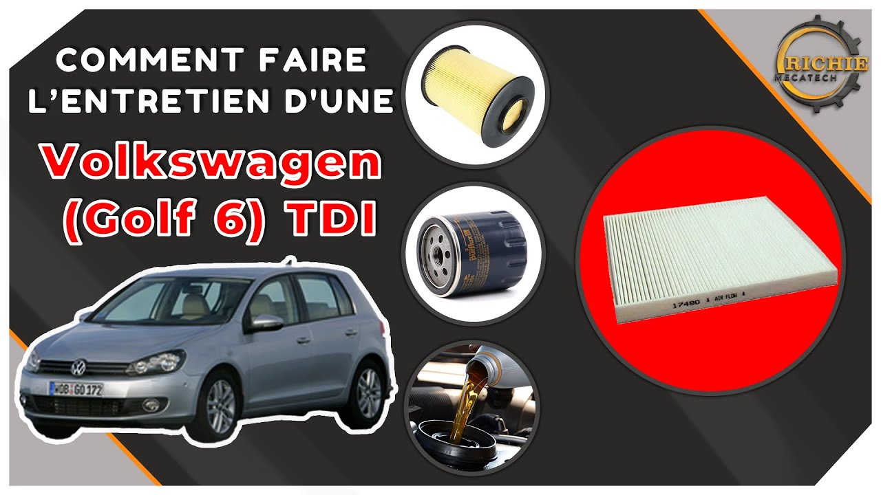 vidange huile moteur + les FILTRES Volkswagen (Golf 6) TDI (très facilement)