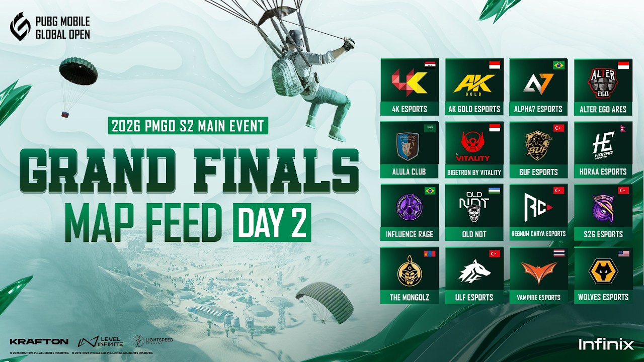 [MAP] 2026 PMGO S2 Main Event | Grand Finals Day 2 | PUBG MOBILE GLOBAL OPEN Season 2