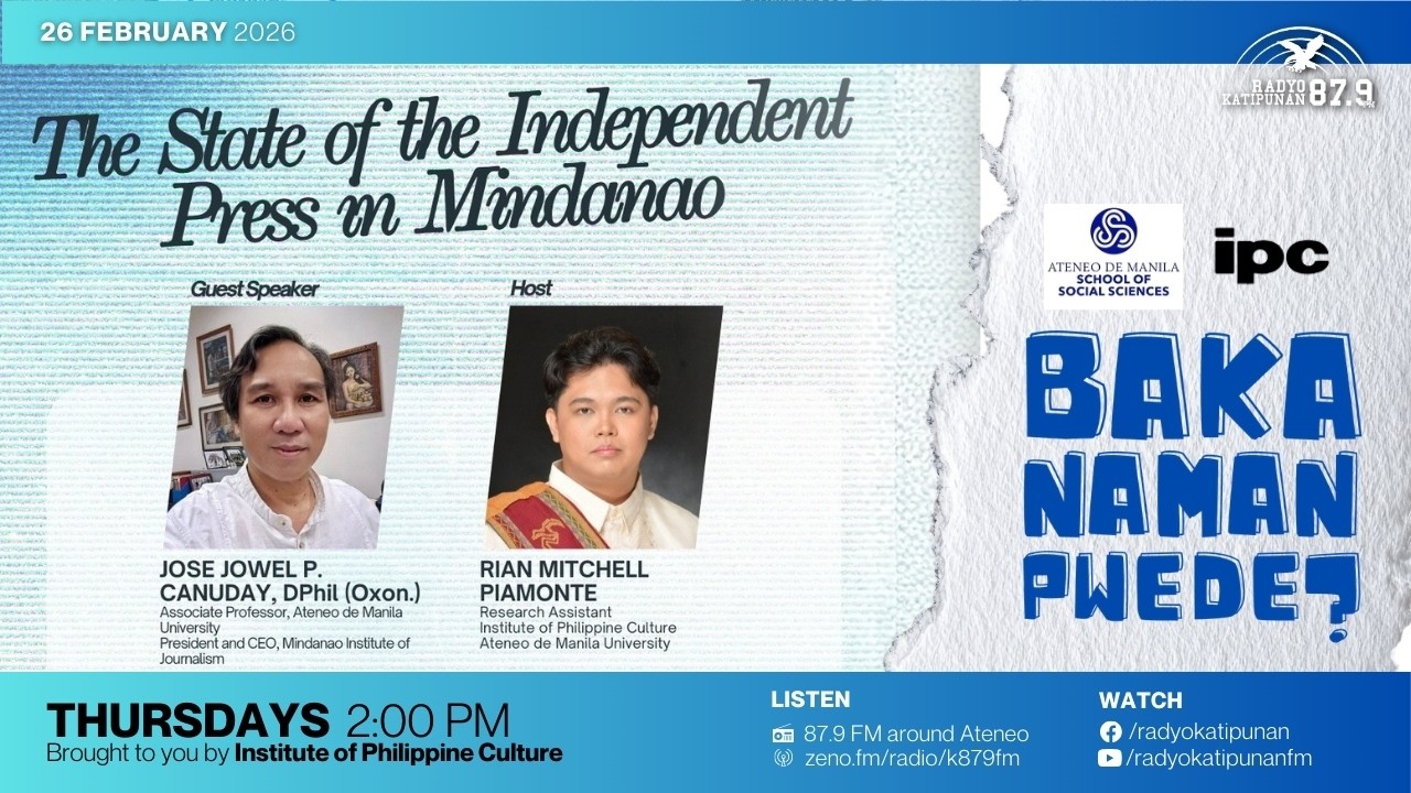 The State of the Independent Press in Mindanao | Baka Naman Pwede
