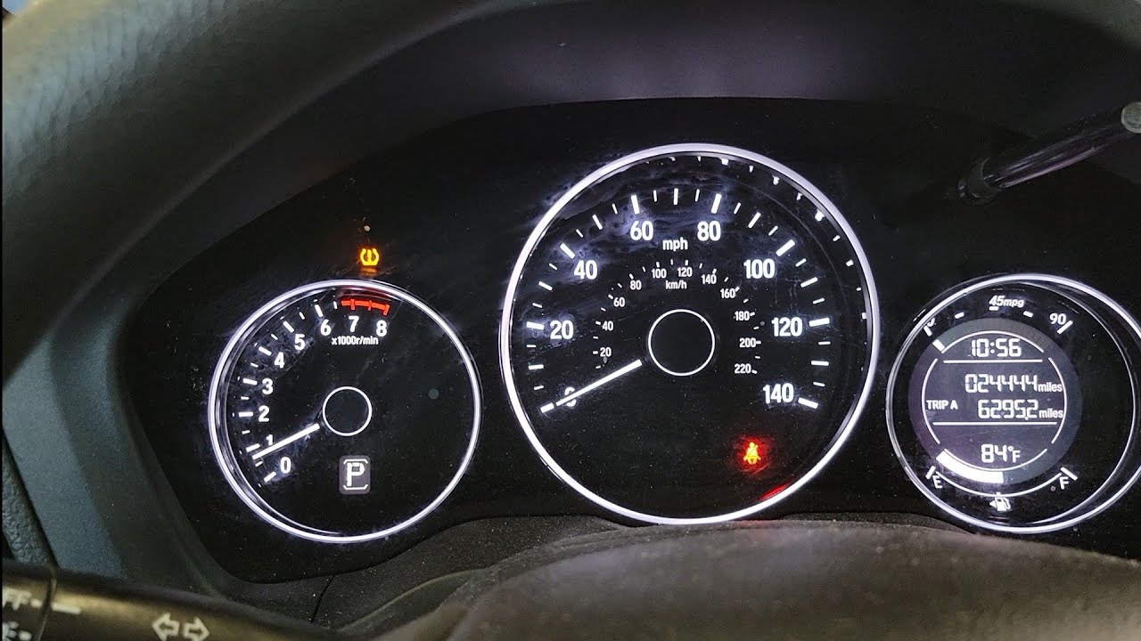 Как сбросить индикатор давления в шинах на Honda HRV