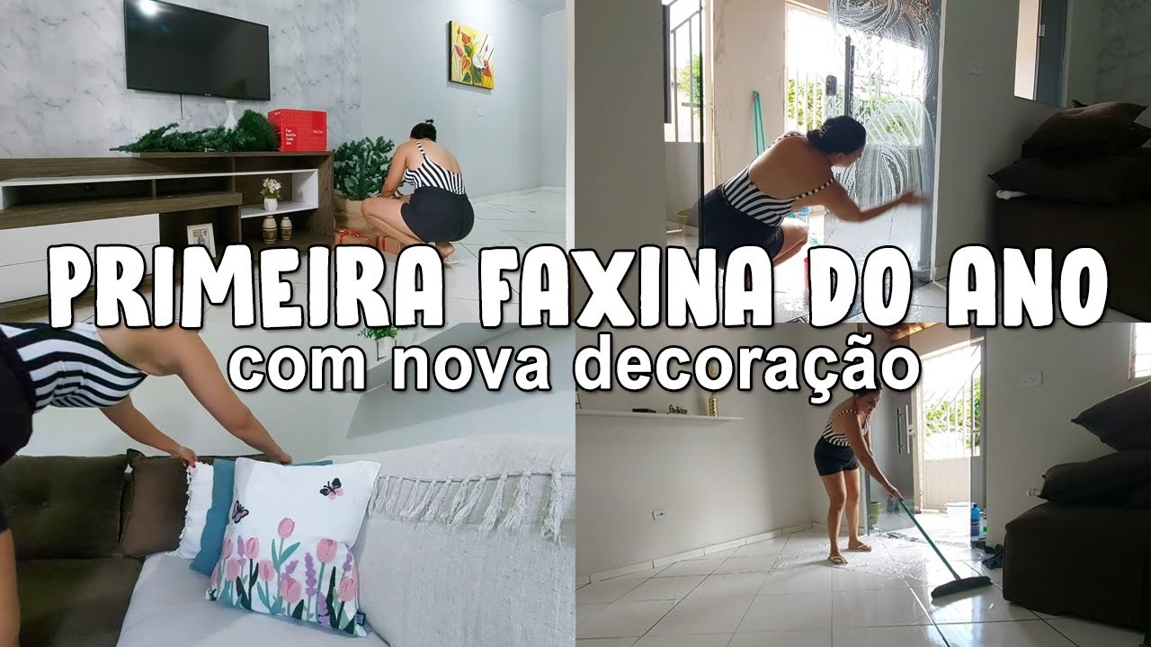 Fiz uma faxina caprichada + decoração nova.