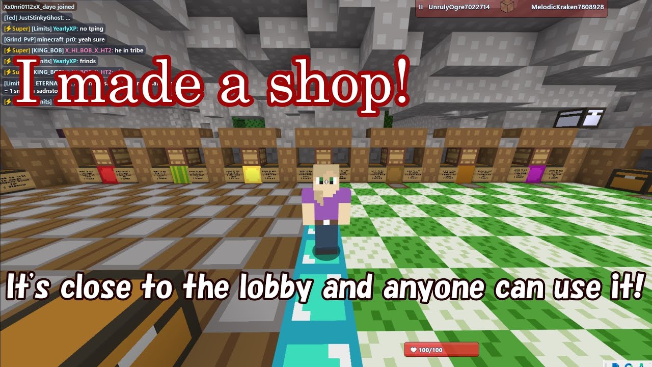 Bloxd io survival 1 A shop close to the lobby!