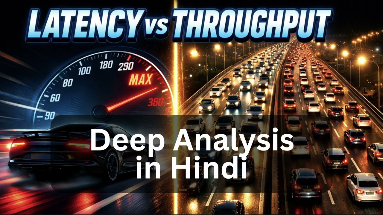 Latency vs Throughput Explained in Hindi (System Design Basics)