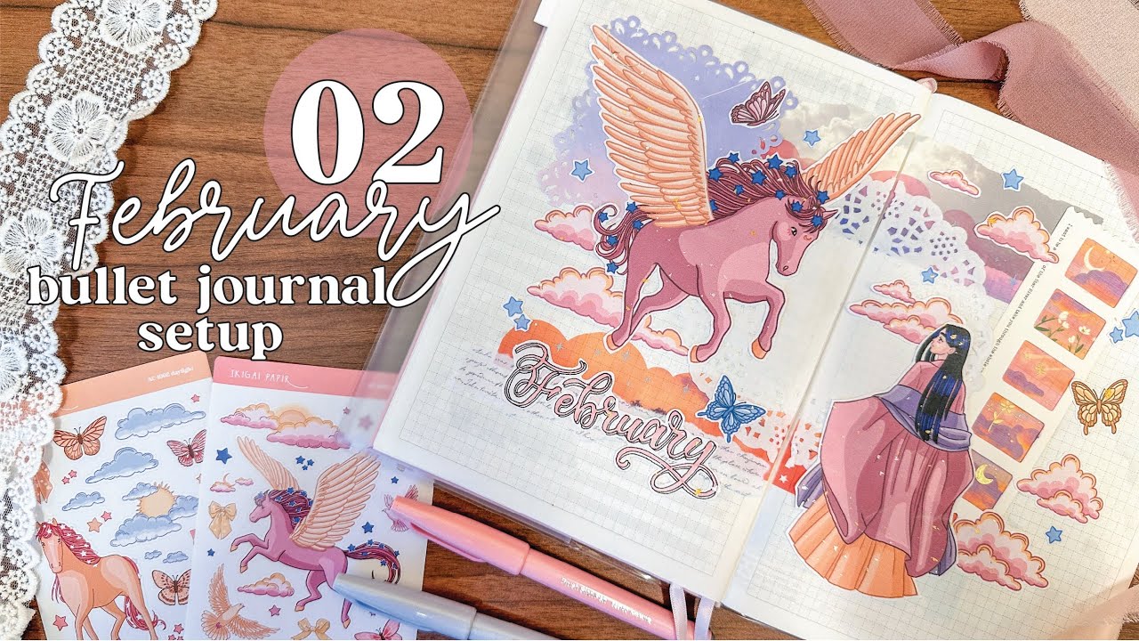 FEBRUARY 2026 PLAN WITH ME | Year of the Horse bullet journal theme