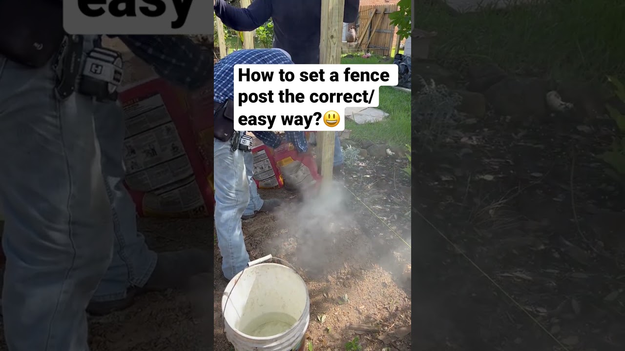 How to set a fence post the correct/easy way?