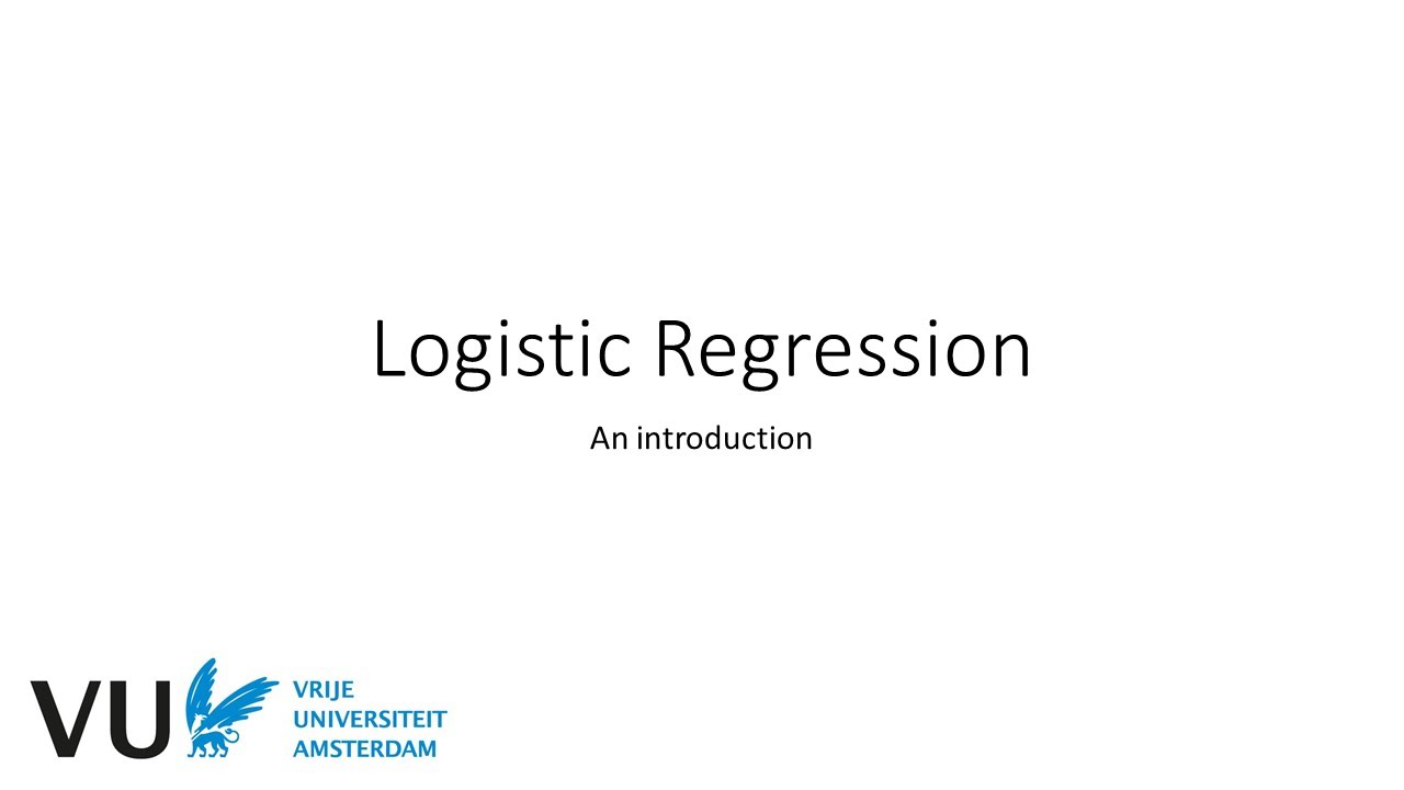 Video 3: Basic Principles of Logistic Regression