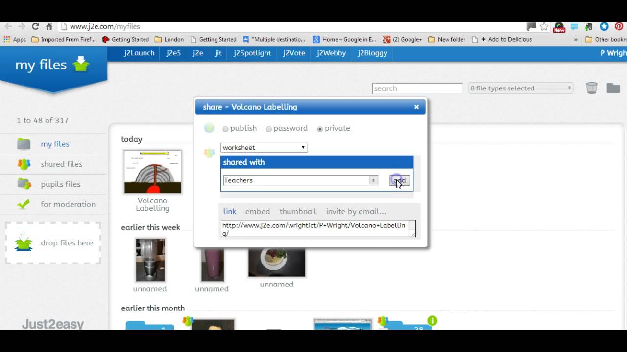 Sharing Files in J2E