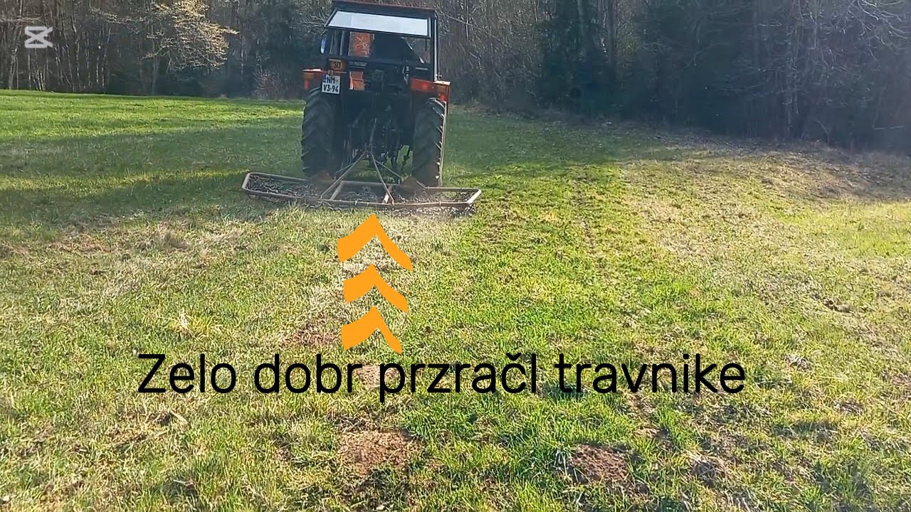 Prezračevanje travnikov in prva košnja okoli hiše